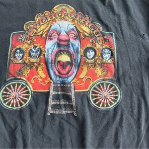 Vintage 1990s KISS Psycho Circus Clown Kiss Graphic T-Shirt / Large